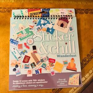 Wanderlust Sticker & Chill Sticker Book for Adults Stress Relieving Relaxation